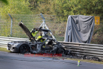 Mercedes-Benz SLS AMG Black Series 2014 сгорел в аварии во время тестирования